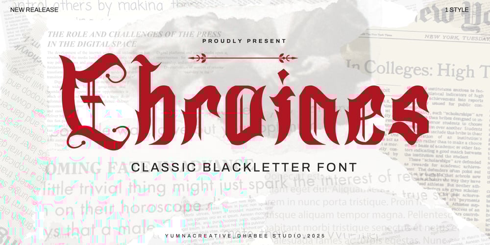 Chroines font