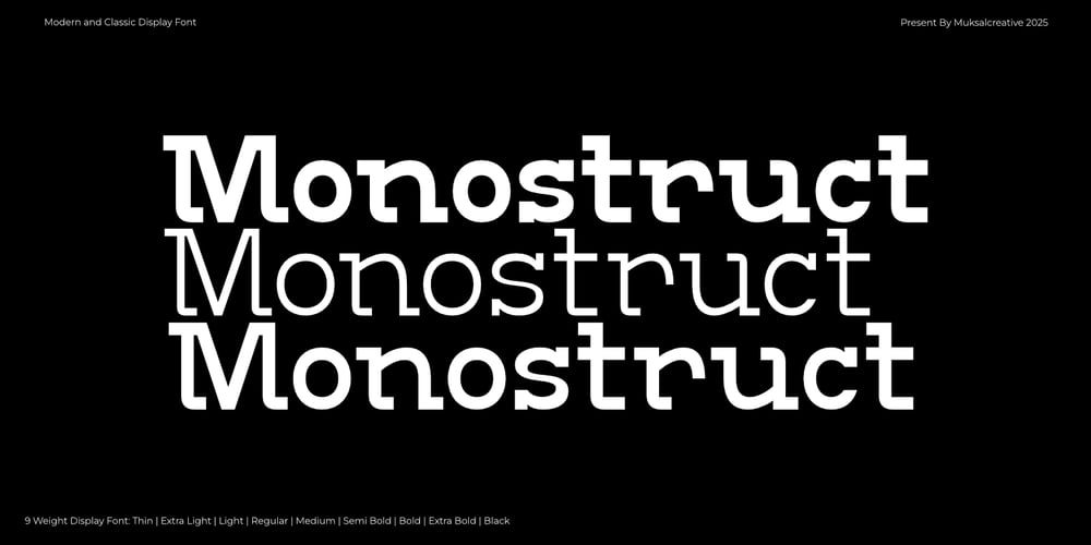 Monostruct font