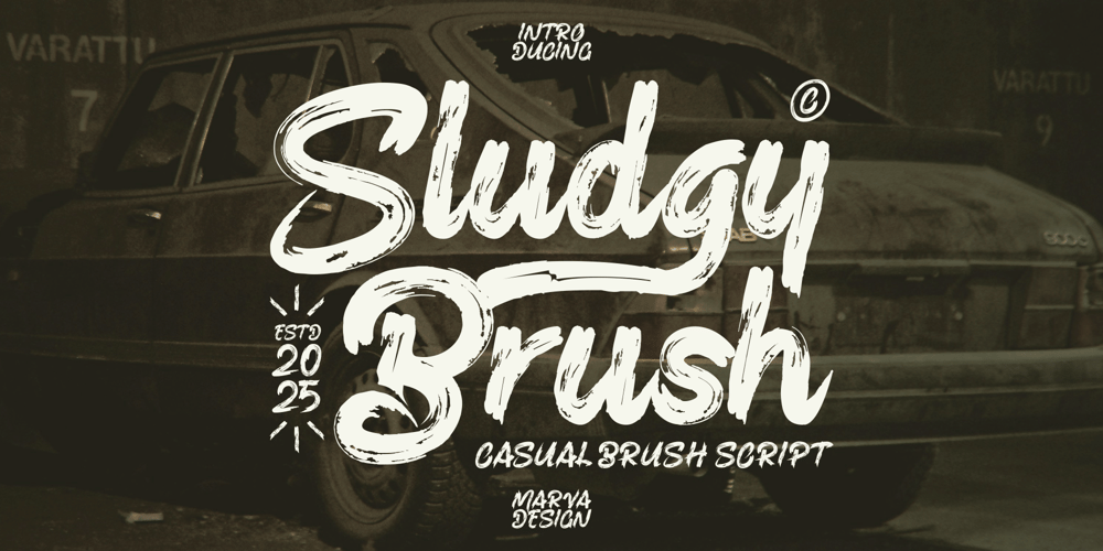 Sludgy Brush font