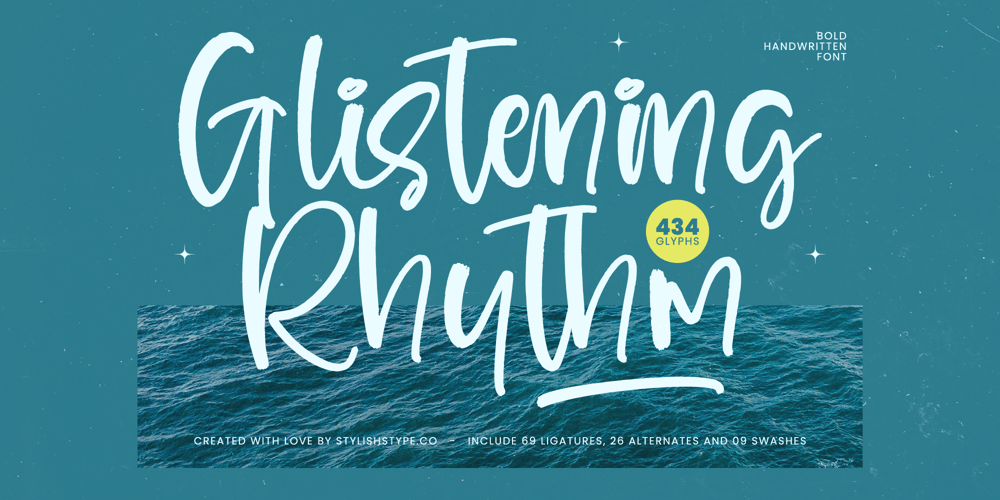 Glistening Rhythm font