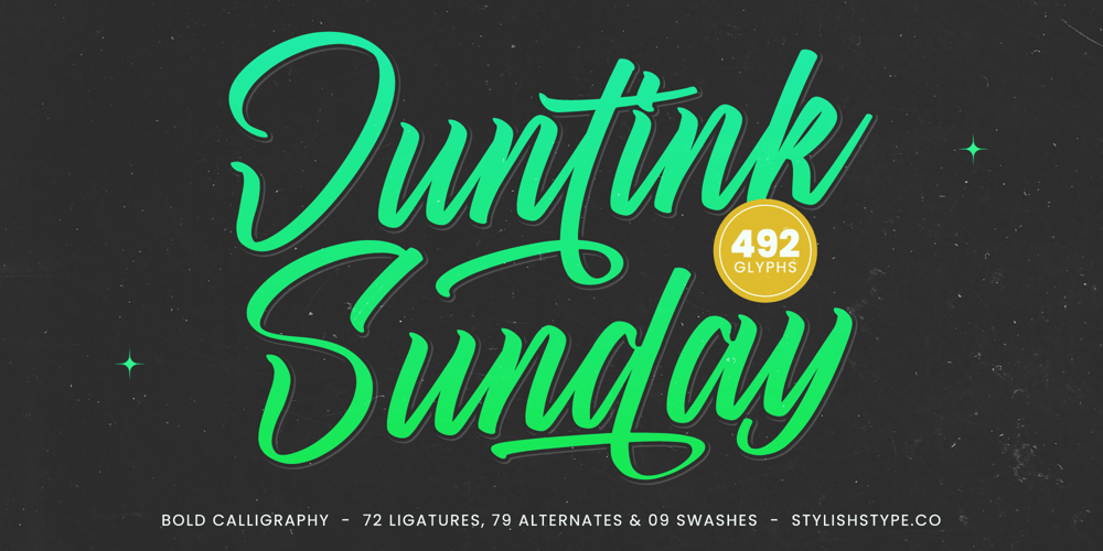 Juntink Sunday font