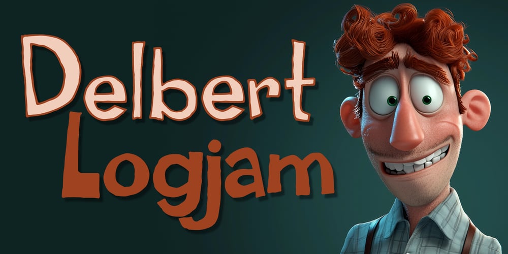 Delbert Logjam font