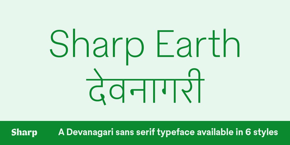 Sharp Earth Devanagari font