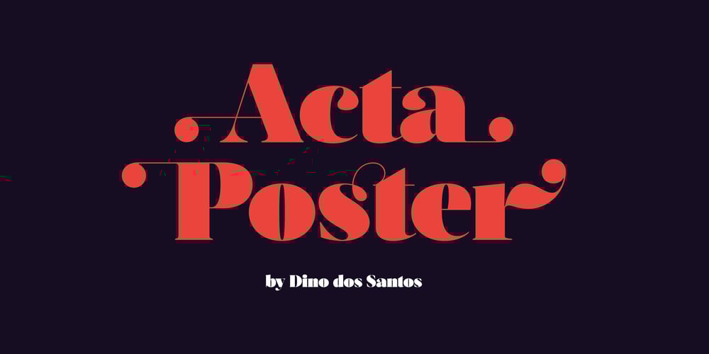 Acta Poster font