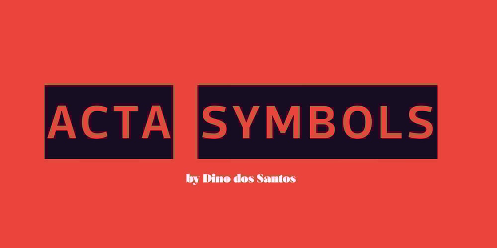 Acta Symbols font