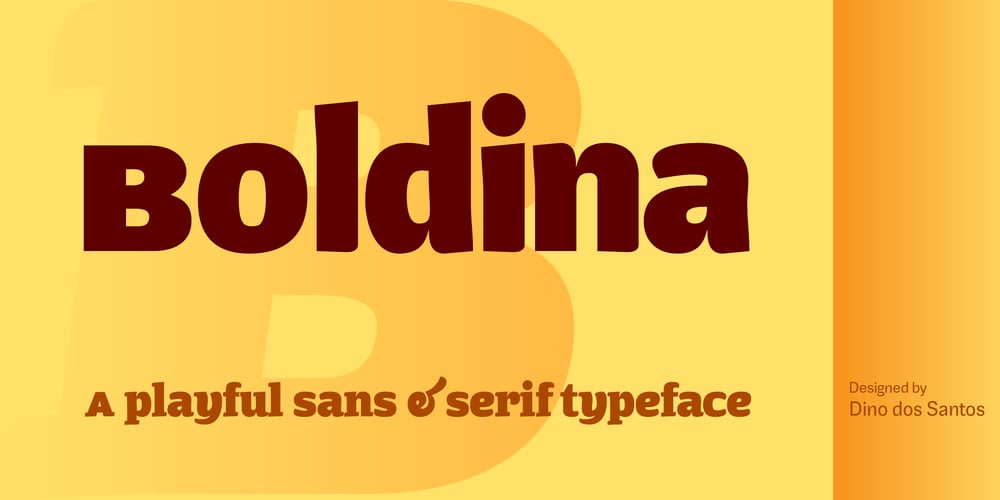 Boldina font