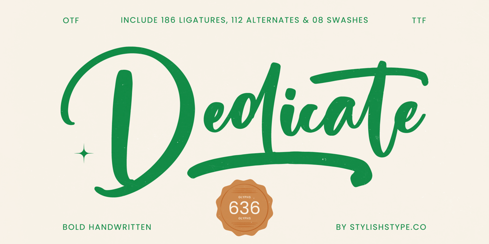 Dedicate font