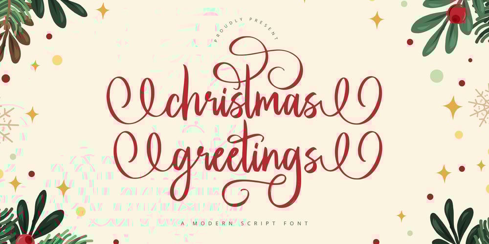 Christmas Greetings font