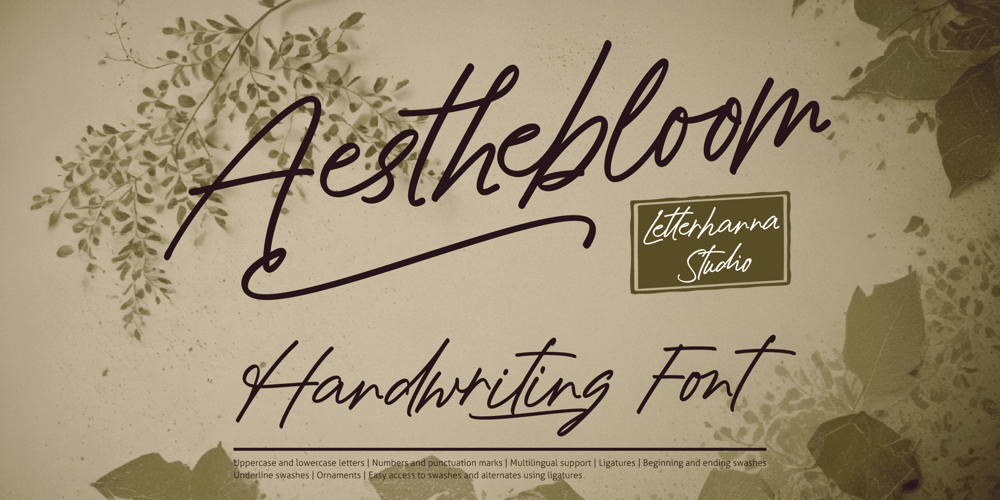 Aesthebloom font