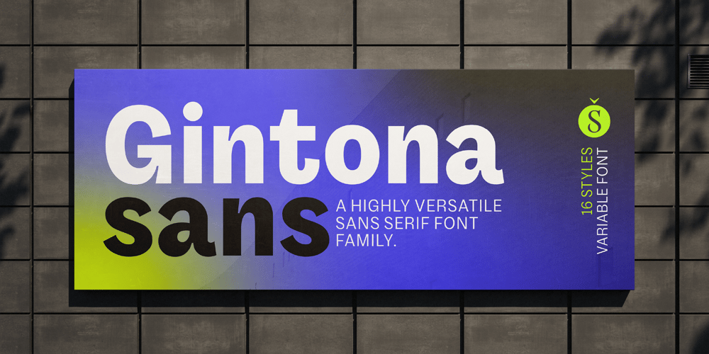 Gintona Sans font