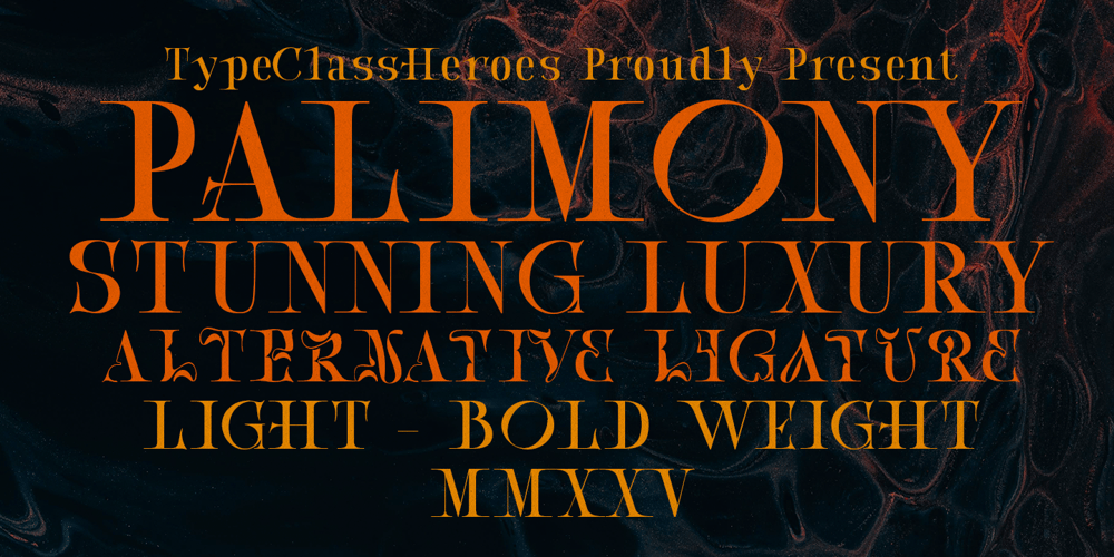 Palimony font