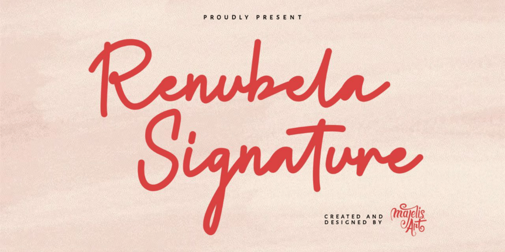 Renubela Signature font