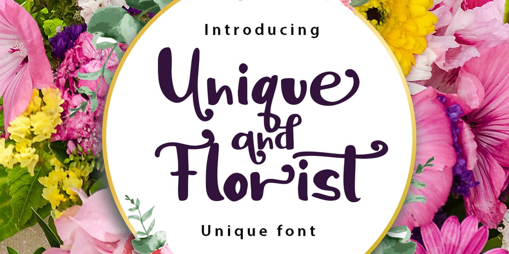 Unique and florist font