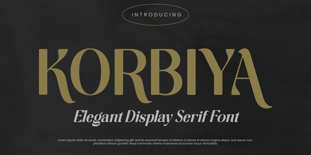 Korbiya font