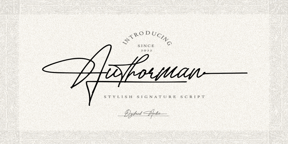Authorman font