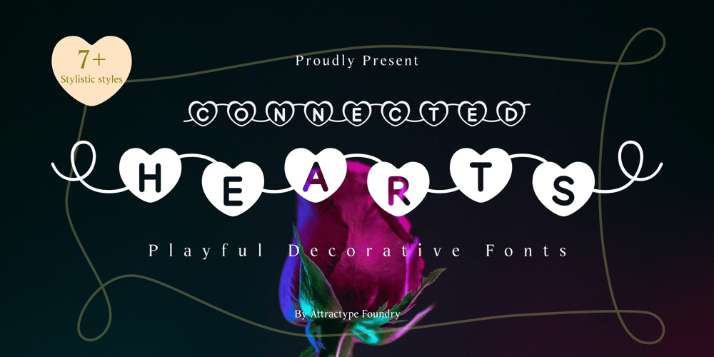Connected Hearts font