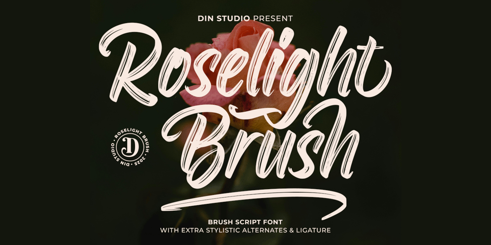 Roselight Brush font