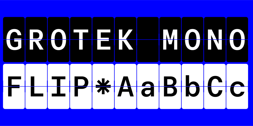 Grotek Mono Flip VF font