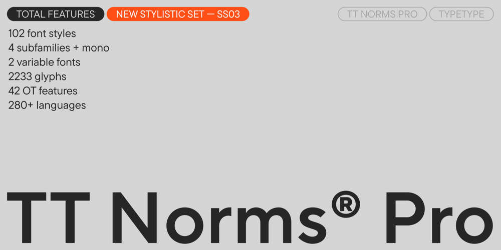 TT Norms Pro font
