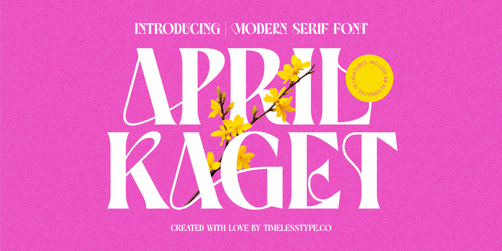 April Kaget font