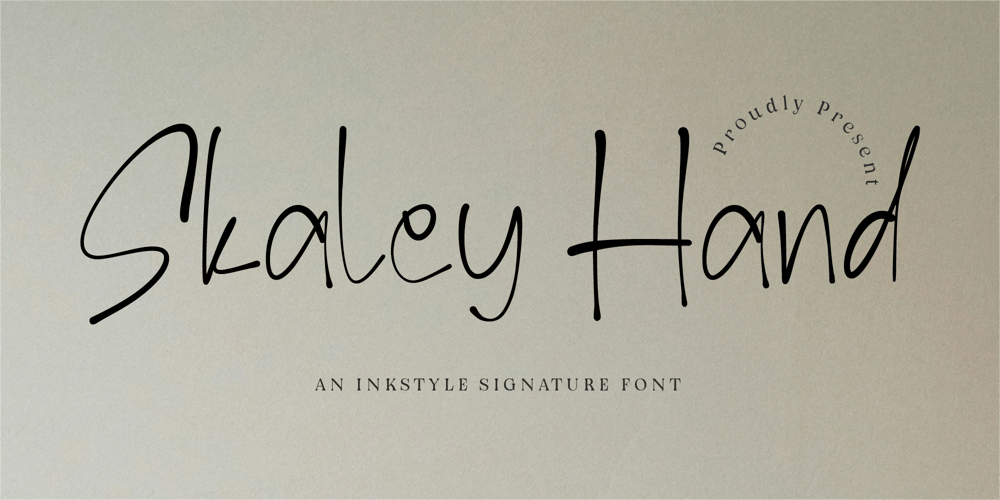 CF Skaley Hand font