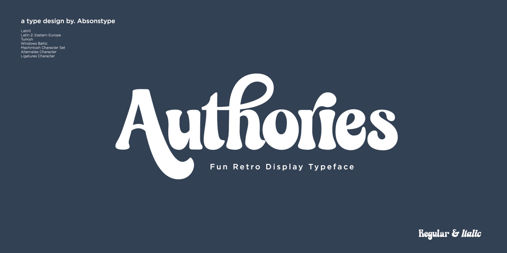 Authories font