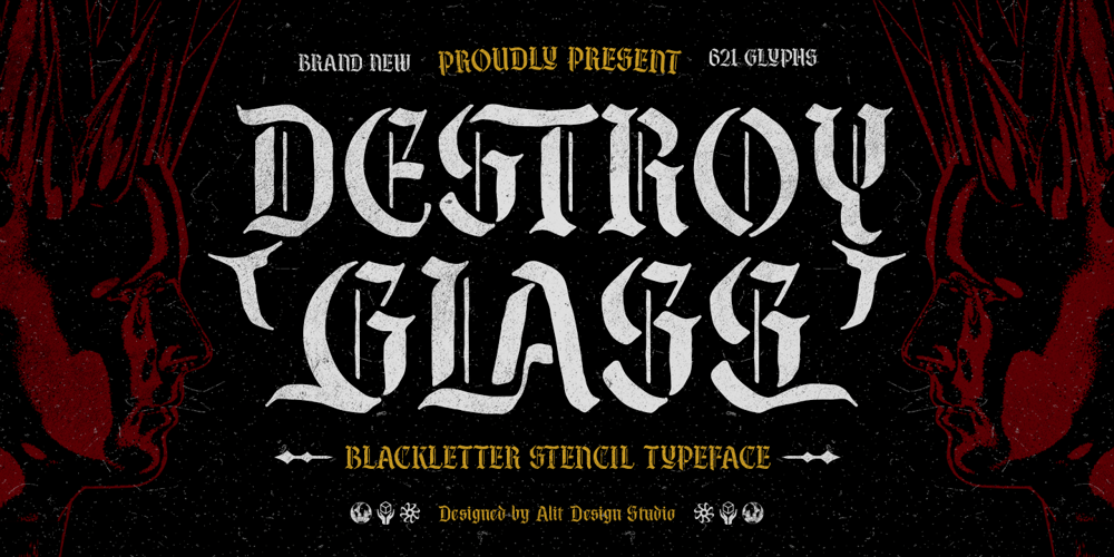 Destroy Glass font