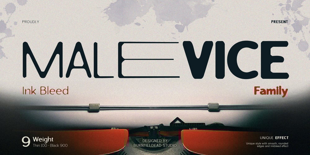 Malevice Inkbleed font