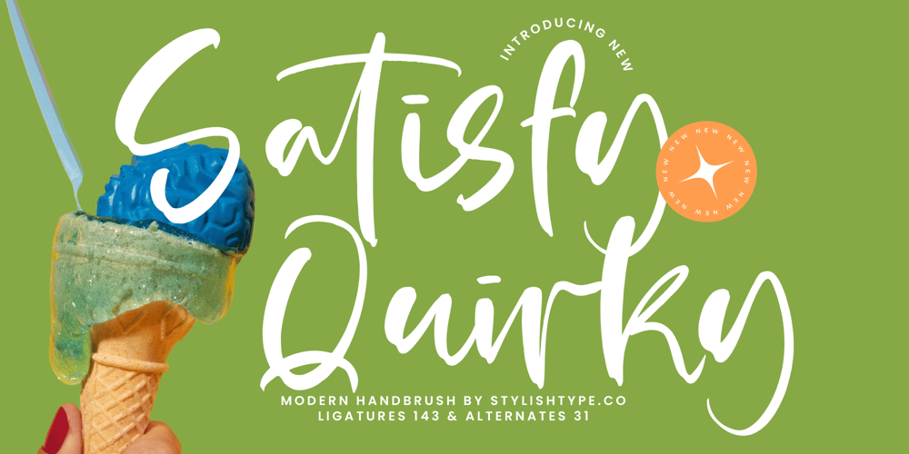 Satisfy Quirky font
