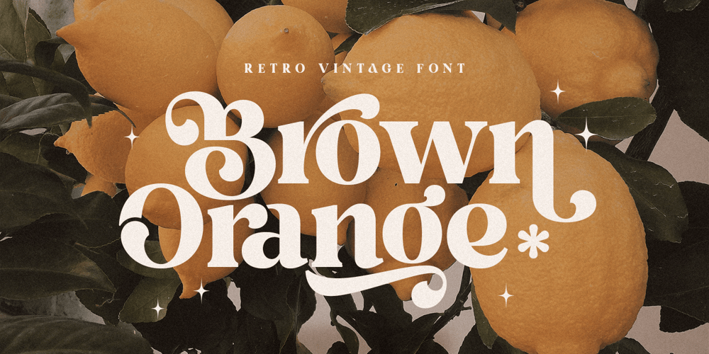 Brown Orange font