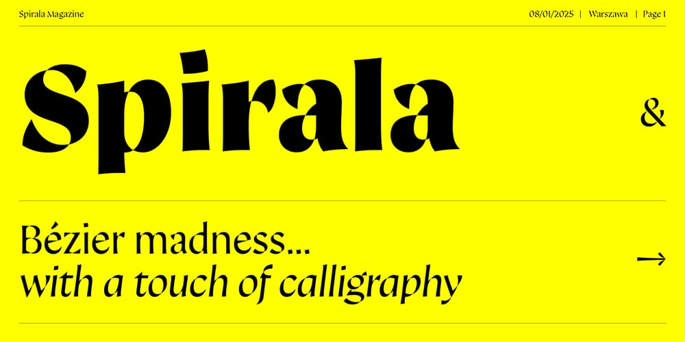 Spirala Display font