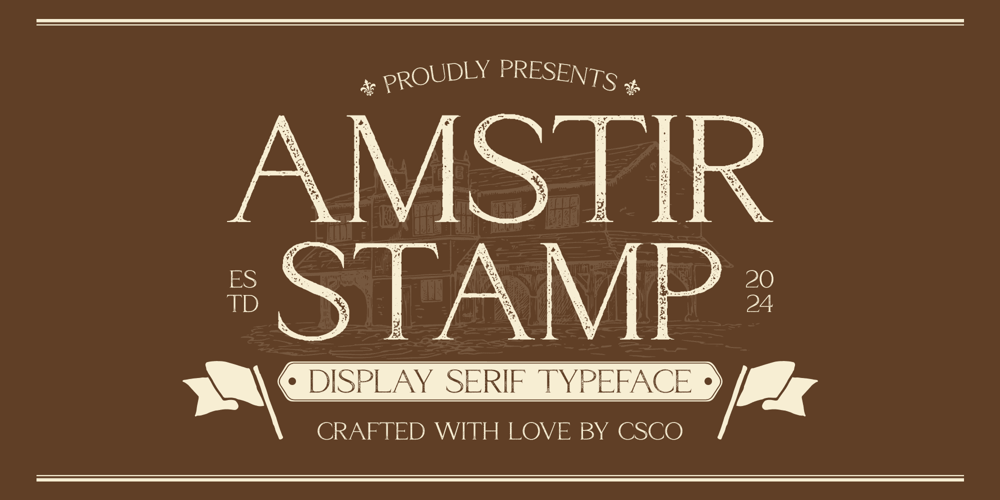Amstir Stamp font
