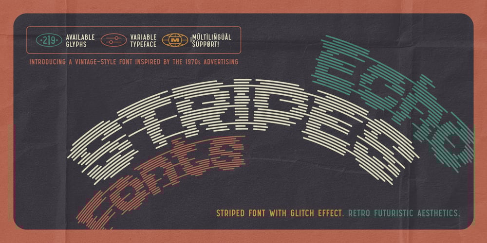 Echo Stripes font