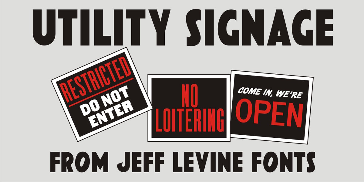 Utility Supervisor Lettering Utility Signage JNL Font | Webfont & Desktop | MyFonts
