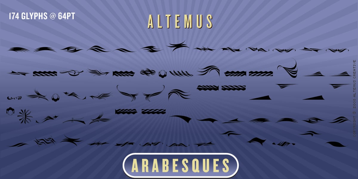 Altemus Arabesques Font | Webfont & Desktop | MyFonts