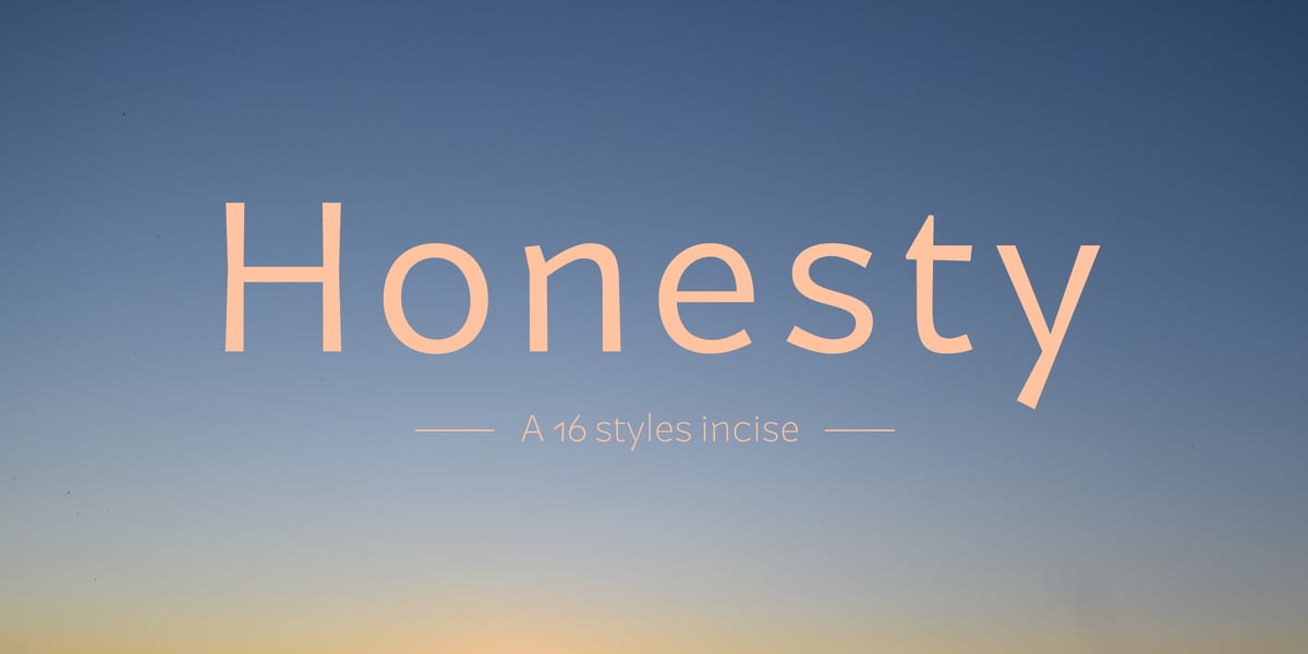 Sample Lettering Design For Honest Honesty Font | Webfont & Desktop | MyFonts