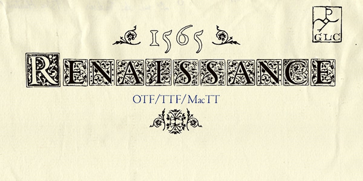 1565 Renaissance Font | Webfont & Desktop | MyFonts