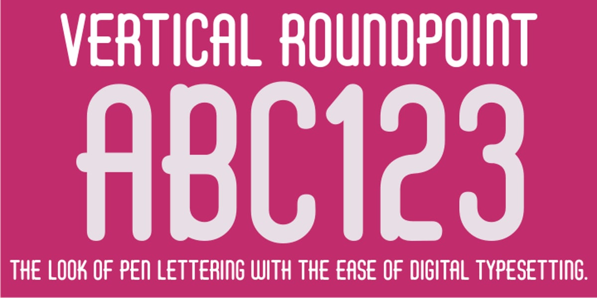 Vertical Roundpoint JNL Font | Webfont & Desktop | MyFonts