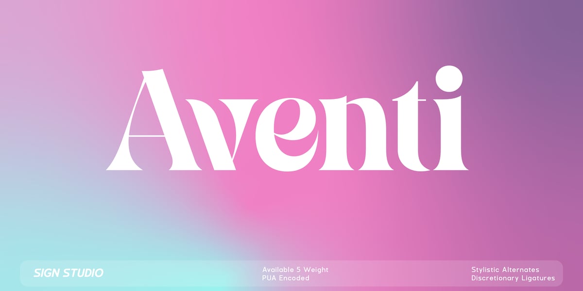 Aventi Font | Webfont & Desktop | MyFonts