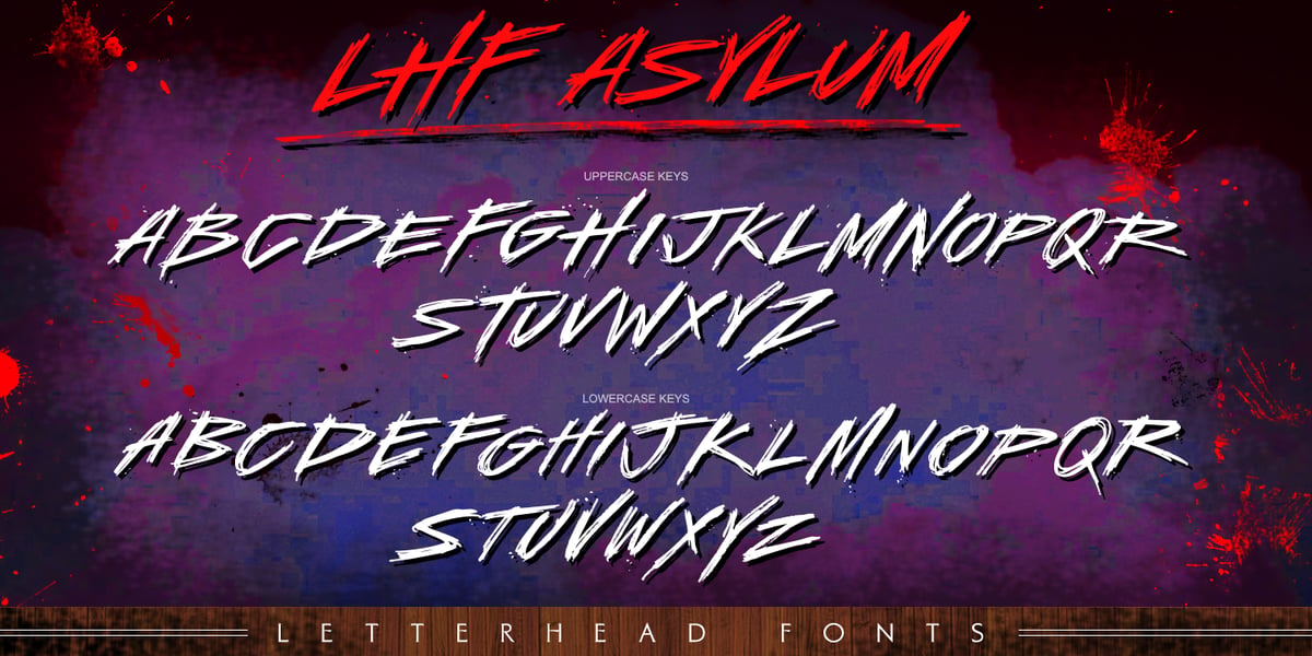 Asylum Lettering LHF Asylum Font | Webfont & Desktop | MyFonts