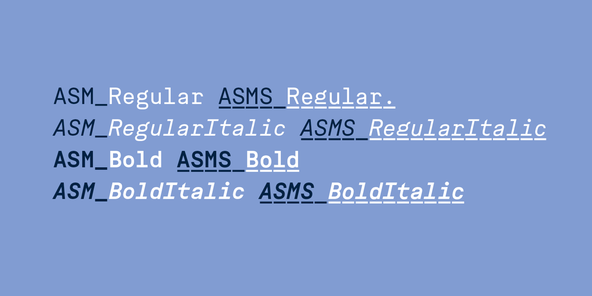 ASM Font | Webfont & Desktop | MyFonts