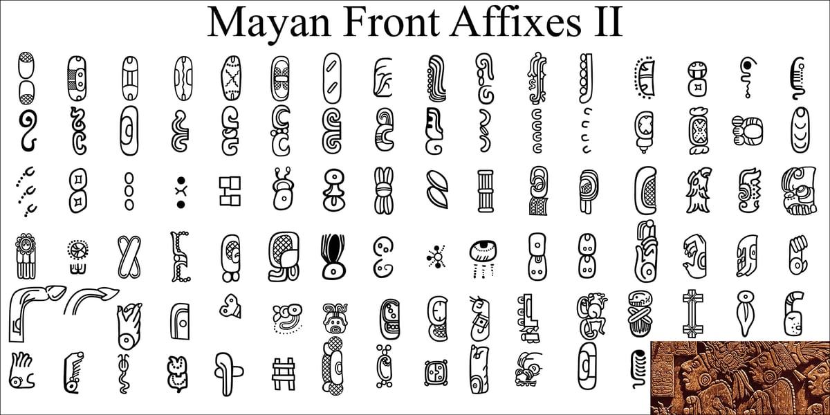 Mayan Lettering Keyboard Mayan Front Affixes 2 Font | Webfont & Desktop | MyFonts