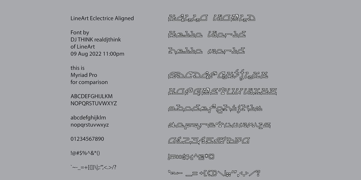 Line Art Eclectrice Aligned Font | Webfont & Desktop | MyFonts