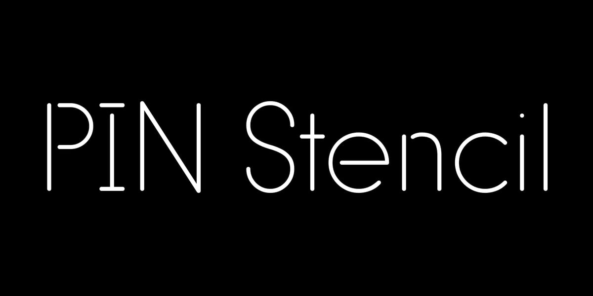 Pin Point Font PIN Stencil Font | Webfont & Desktop | MyFonts