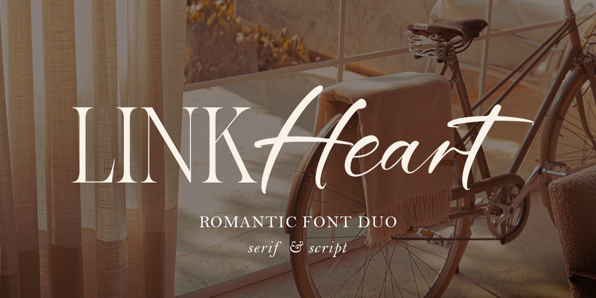 Link Typeface Link Heart Elegant Font Duo Font | Webfont & Desktop | MyFonts