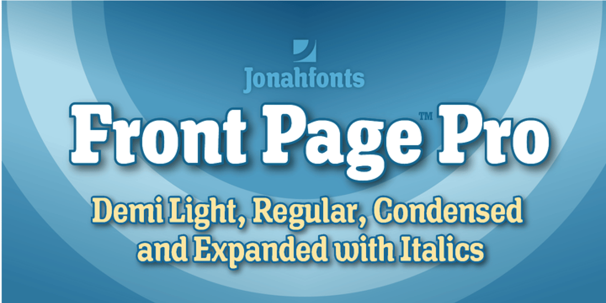 First Page Pro Logo Front Page Pro Font | Webfont & Desktop | MyFonts