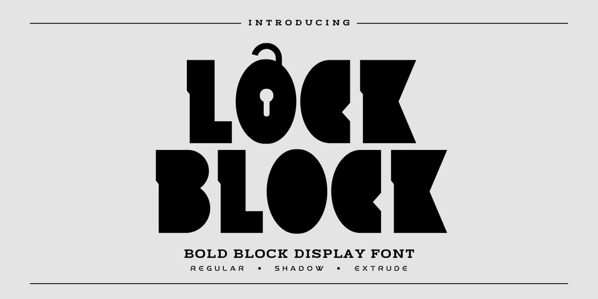 Locksmith Font Lock Block Font | Webfont & Desktop | MyFonts