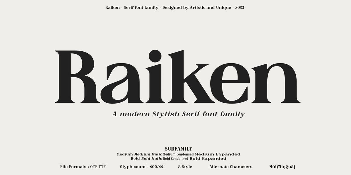 Woerter Rauiken Raiken Font | Webfont & Desktop | MyFonts