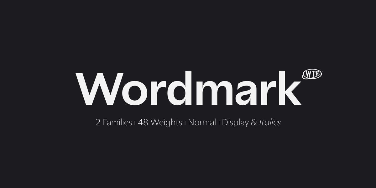 Wordmark Font | Webfont & Desktop | MyFonts