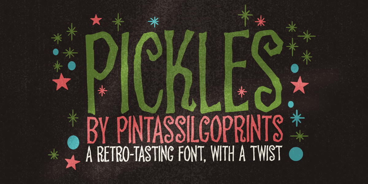 Pickle Color Letters Pickles Font | Webfont & Desktop | MyFonts
